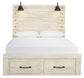 Cambeck  Panel Bed With 2 Storage Drawers