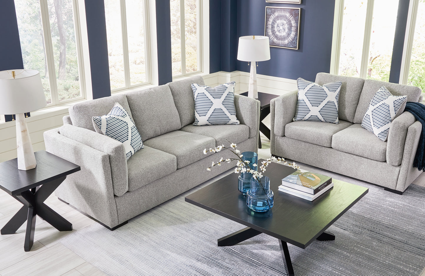 Evansley Sofa and Loveseat