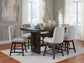 Burkhaus Counter Height Dining Table and 6 Barstools