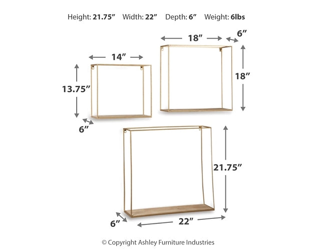 Efharis Wall Shelf Set (3/CN)