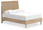 Cielden Full Panel Bed with Mirrored Dresser and Nightstand