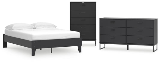 Socalle Full Platform Bed with Dresser and Chest