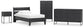 Socalle Twin Panel Platform Bed with Dresser, Chest and Nightstand