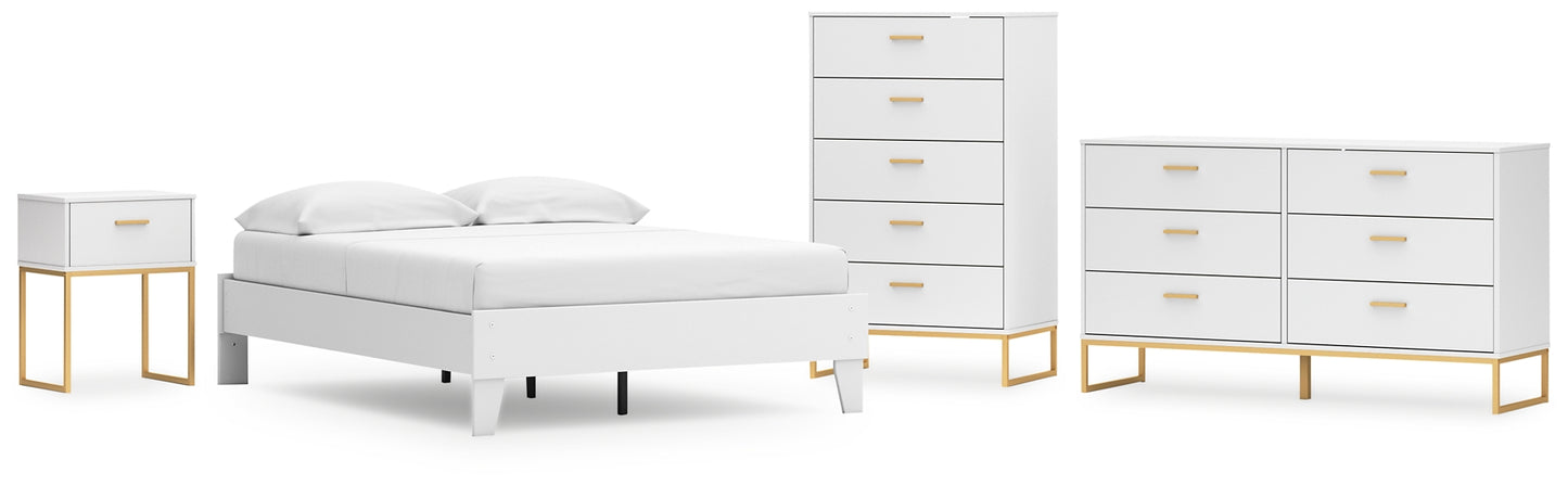 Socalle Full Platform Bed with Dresser and Nightstand