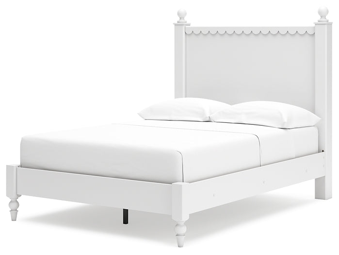 Mollviney Full Panel Bed with Dresser and 2 Nightstands