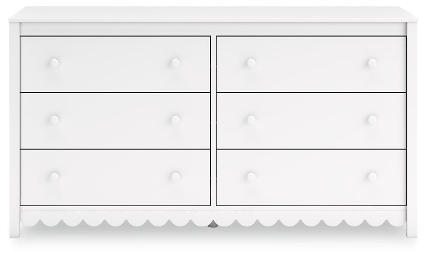 Hallityn Twin Panel Platform Bed with Dresser and Chest