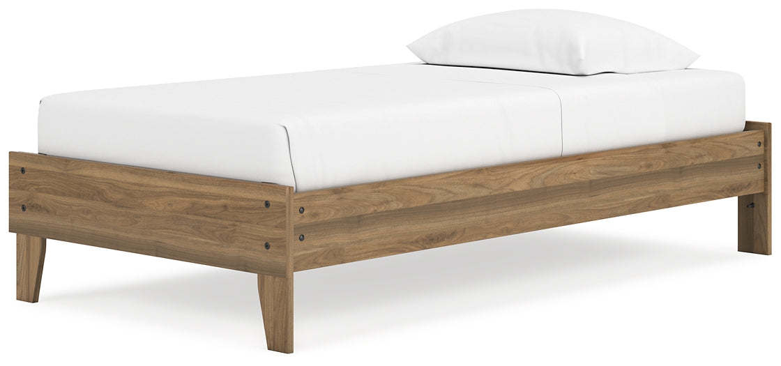 Deanlow Twin Platform Bed with Dresser, Chest and Nightstand