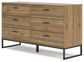 Deanlow Queen Panel Headboard with Dresser and Chest