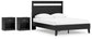 Finch Queen Panel Platform Bed with 2 Nightstands