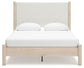 Cadmori Queen Upholstered Panel Bed with 2 Nightstands