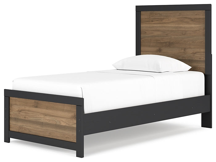 Vertani Twin Panel Bed with Dresser