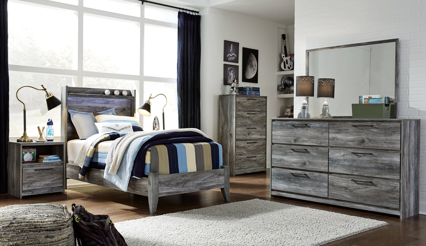 Baystorm Twin Panel Bed with Dresser