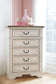 Realyn Full Panel Bed with Mirrored Dresser and Chest