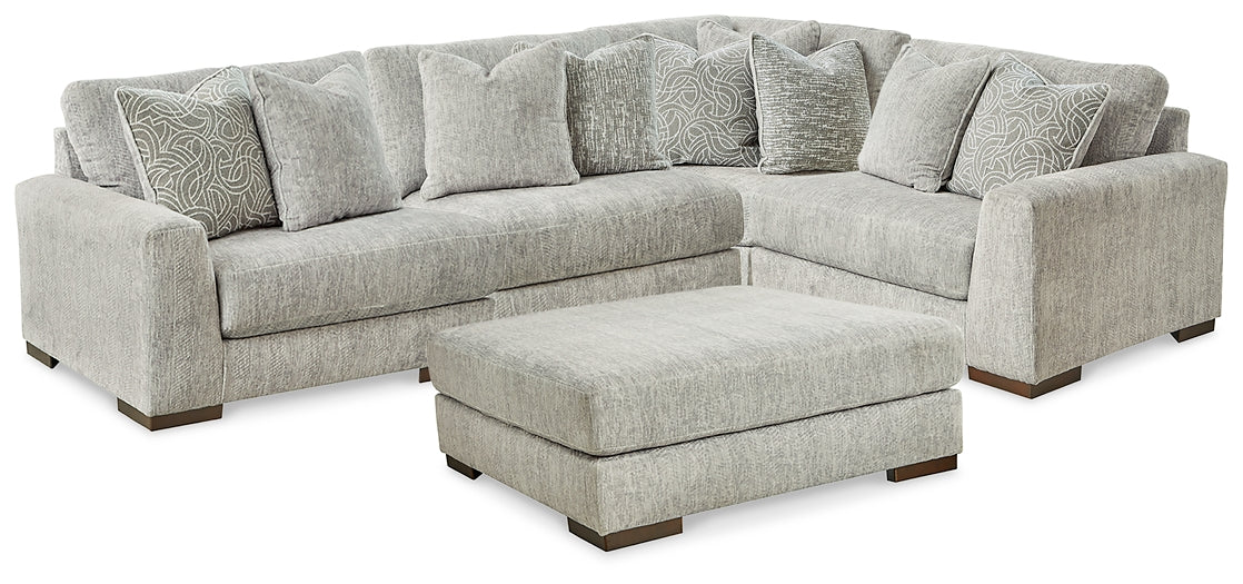 Regent Park 4-Piece Sectional with Ottoman