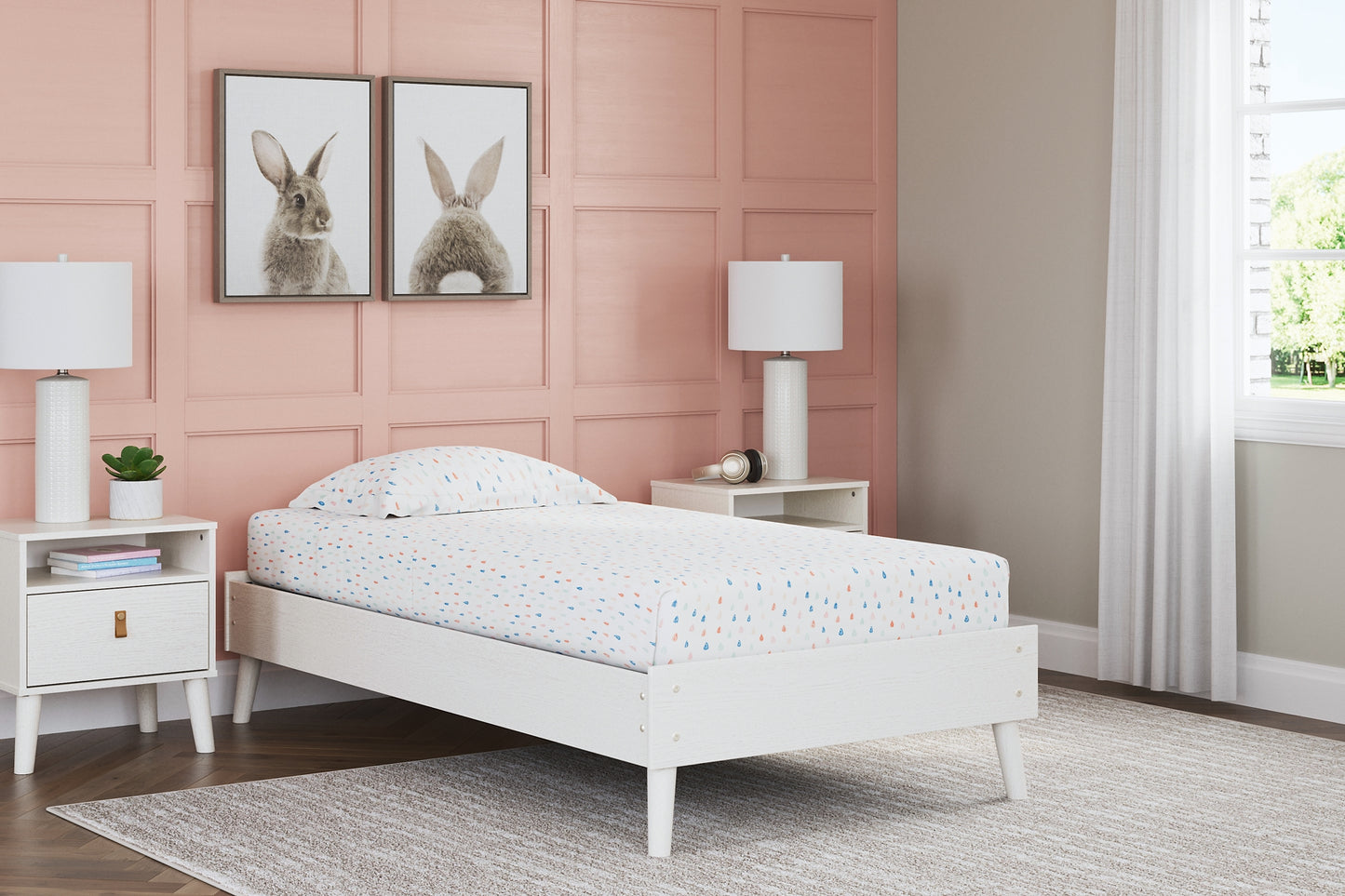 Aprilyn Twin Platform Bed with Dresser and 2 Nightstands